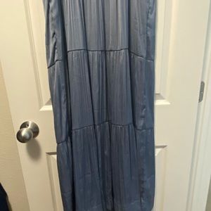 Anthropologie The Somerset Silky Maxi Dress Size Medium in Blue NWT